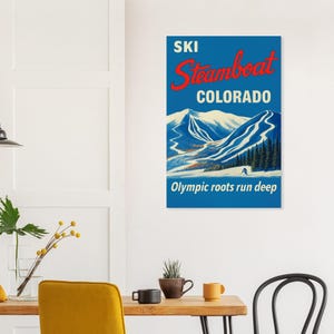 Vintage Steamboat Ski Poster - Beautiful Colorado Print on Premium Matte Paper image 7