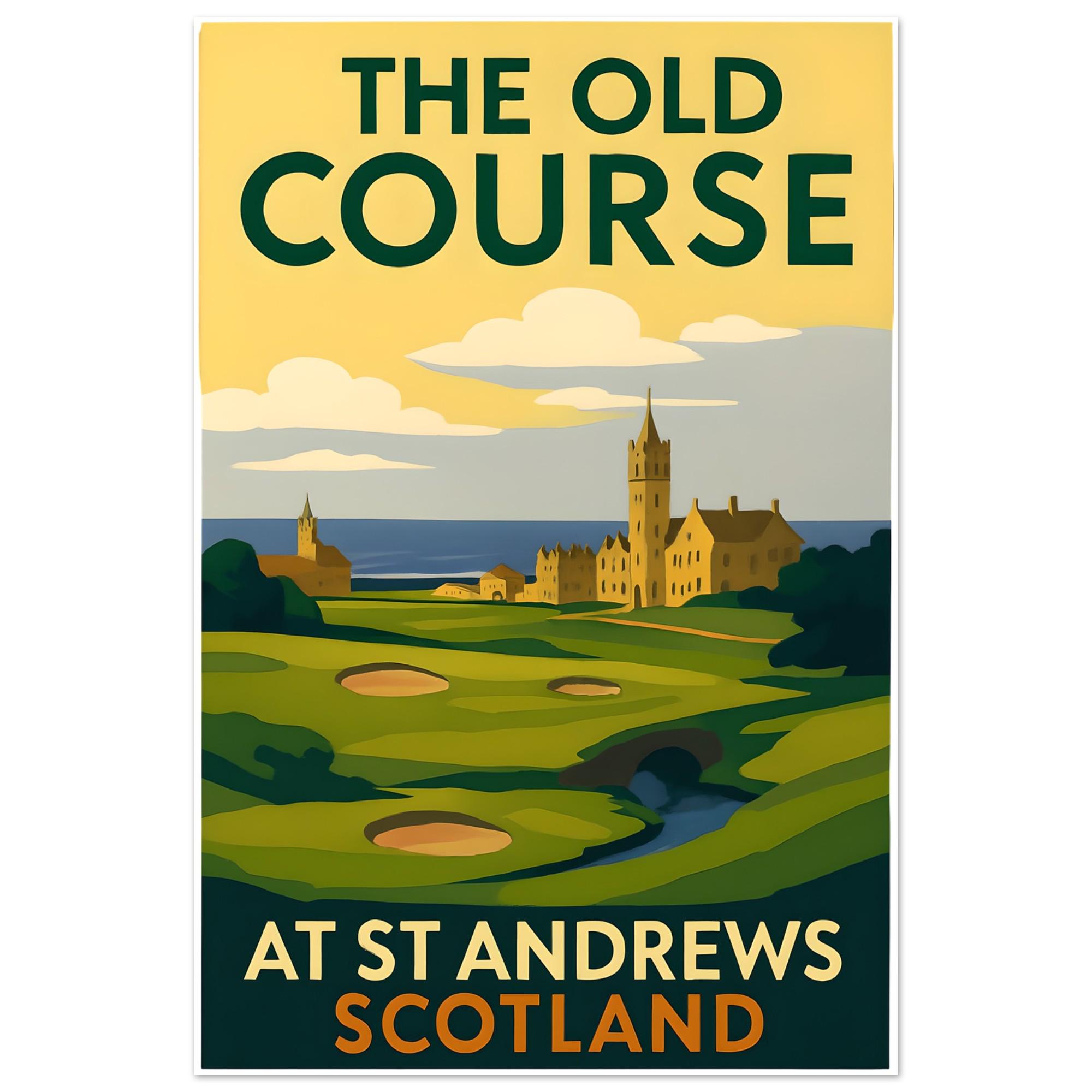ヴィンテージ セントアンドリュース ゴルフコース ポスター