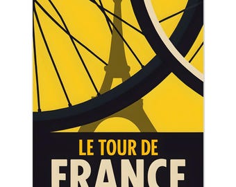 Tour de France Cycling Poster: Minimalist Bicycle Racing Wall Art