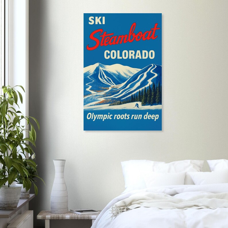 Vintage Steamboat Ski Poster - Beautiful Colorado Print on Premium Matte Paper image 3