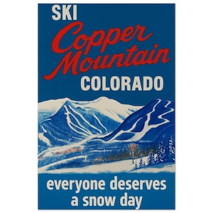 Vintage Copper Mountain Ski Poster: Retro Colorado Winter Sports Art
