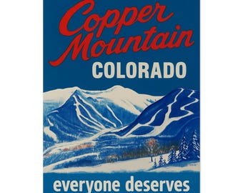 Vintage Copper Mountain Ski Poster: Retro Colorado Winter Sports Art