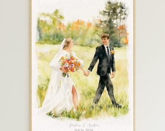 Couple Proposal Portrait,Custom Portrait From Photo,Couple Proposal gift,Gift for Boyfriend,Wedding  Gift,Engagement gift,Anniversary Gift