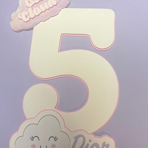 On Cloud 9 Birthday Cake Topper