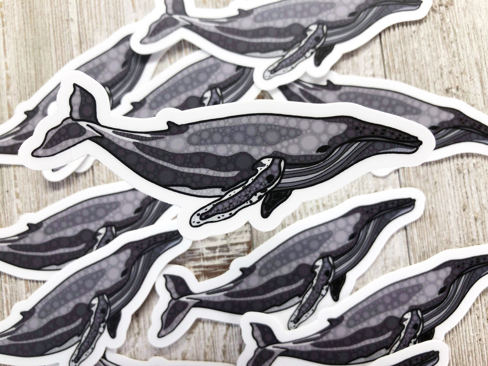 Humpback Whale Vinyl Stickers sea sticker gray whale ocean | Etsy