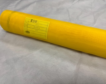 Yellow 250 Mesh Polyester Screen Printing Fabric - 65" Wide, 3 Yards