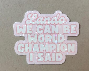 Pegatina inspirada en el automovilismo - Campeón del mundo