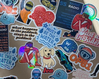 NEW 2026 Update | Mystery Pack | Pack of 5 Motorsport Inspired Stickers