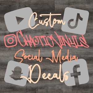 Custom Social Media Vinyl Stickers