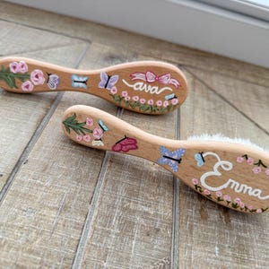 Personalized Hand Painted Baby Brush - Custom Name & Design