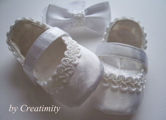 ivory baptism shoes
