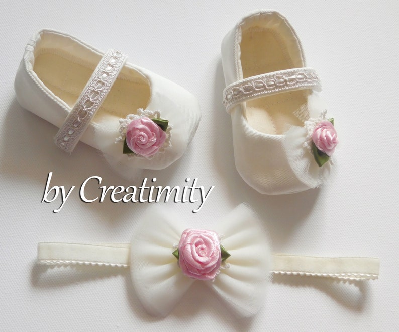 ivory baptism shoes