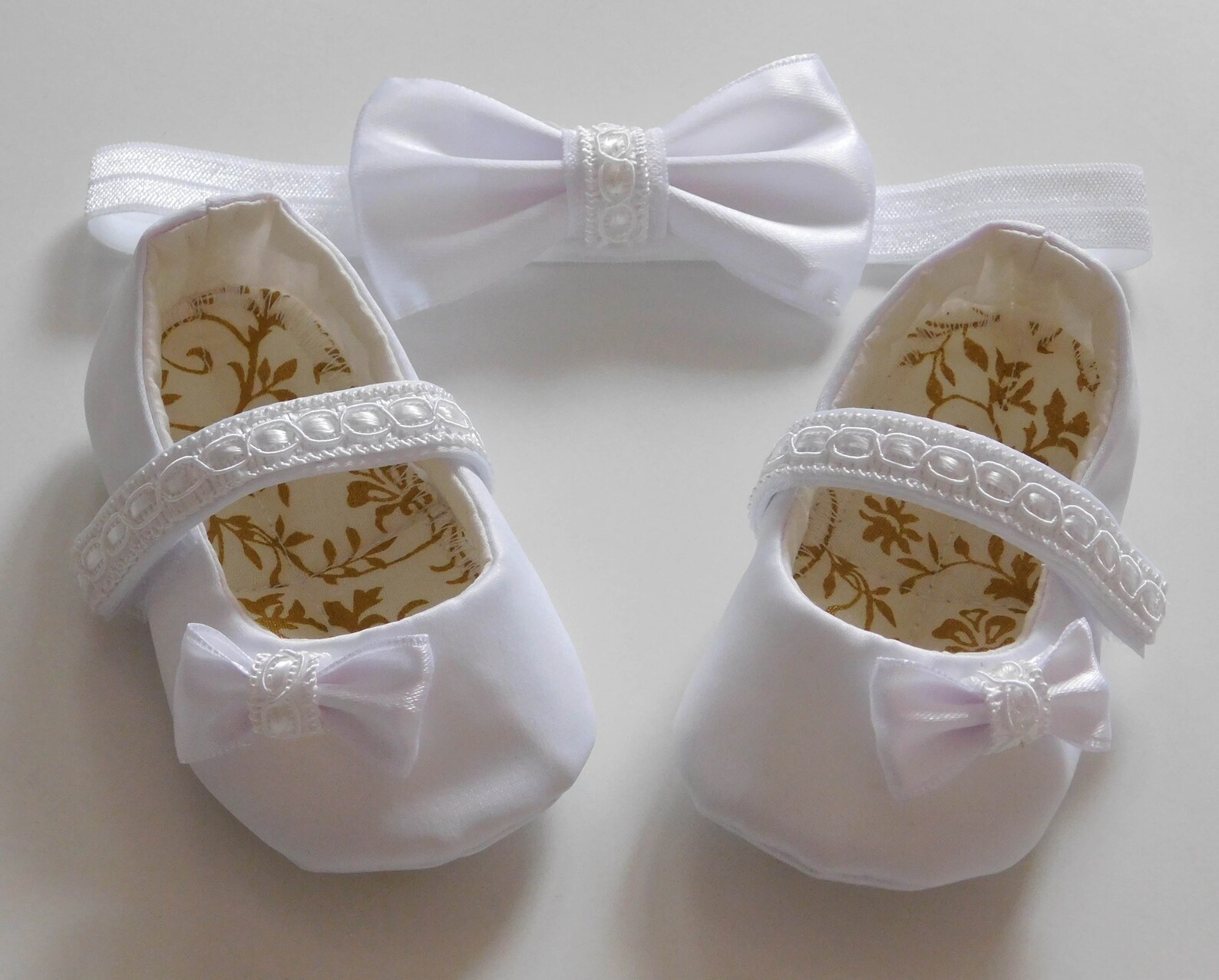 baby |girl baptism shoes baby gift baby shower soft soled shoes wedding shoes white girl shoes ballet flats baby headband