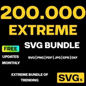 究極のメガSVGバンドル | | 200,000以上のカットファイル | Cricut、Silhouette、商用利用可 | SVG | PNG | PDF | Jpg | EPS | DXF | Aiなど
