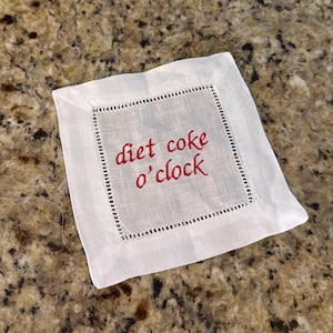 Customizable Linen Cocktail Napkin