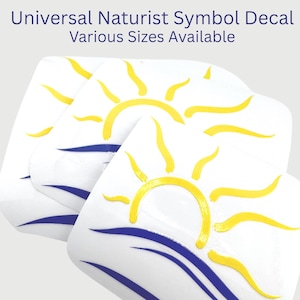 Universal Naturist Symbol Decal International Naturist Logo Positive Attitude Naturism Decal Window Laptop Cup Nudist Decal Nudity Sticker
