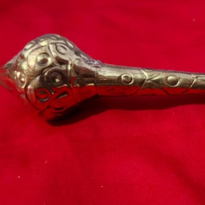 7inch/18cm pure Brass Hanuman Ji Gadaa Hanuman Mace, Bajrangbali Gada Statue Vastu Decor Indian Pooja Gift Mini Brass Gadha Hanuman Ji Gadaa