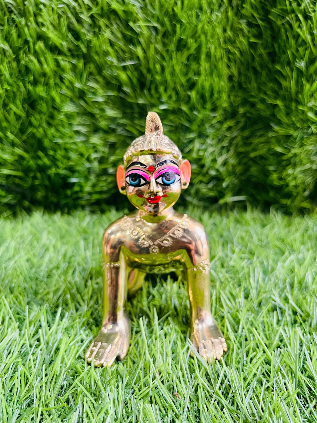 4inch/10cm Beautiful Brass Bal Radha Rani Statue,bhanu Ashtadhatu ...