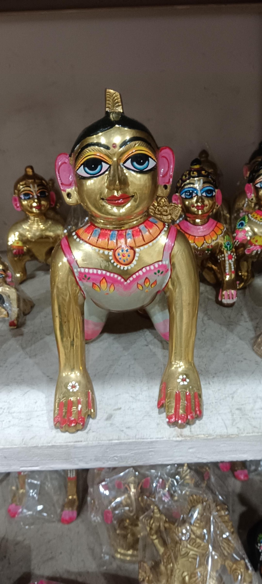 6inch-15cm-handmade-brass-radha-rani-statue-bhanu-dulariji-brij-rani