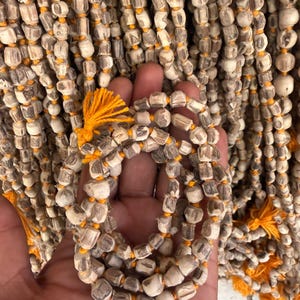108 Beads Lotus Seed Mala Necklace Tulsi mala Handmade Japa Mala for Meditation, Mala for Yoga Prayer Beads Spiritual Gift made in vrindavan