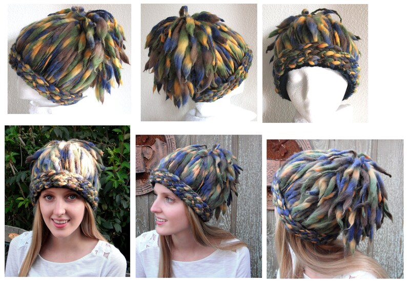 Crochet Pattern for cool Hat with Dreadlocks Ponytail | Etsy