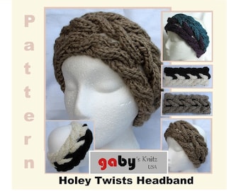 Patron pour serre-tête en tricot à la main