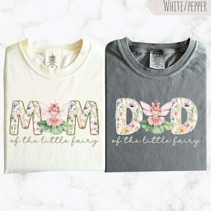 Fairy First Birthday Family Shirt: Comfort Colors Matching Tees  Custom Mama Dada Matching Outfit