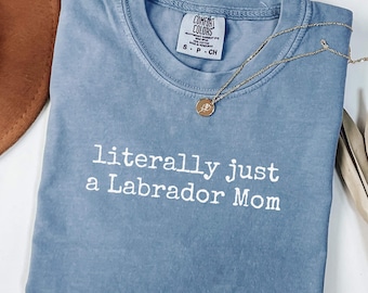 Labrador Dog Mom Comfort Colors Shirt: Chocolate Lab Puppy Tee