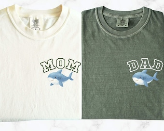 Personalized Shark Birthday Shirt: Comfort Colors Matching Family Tees