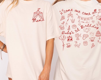 Circus Birthday Shirt: Carnival Theme, Custom Family Matching Tee