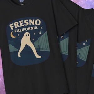 Fresno Nightcrawler Tee | California Cryptid Shirt | Paranormal Graphic T-Shirt | Weirdcore Gift | Gildan 64000 Softstyle