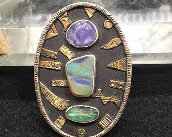 Statement ring, opal ring, handmade ring