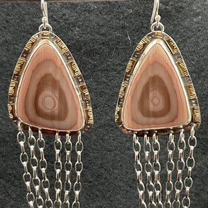 Imperial Jasper earrings, pink earrings image 2