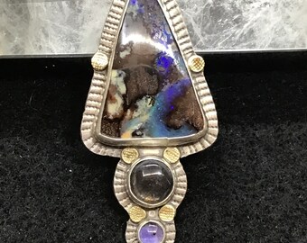 Opal pendant, handmade pendant, handmade joy