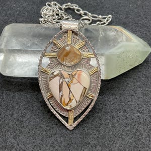Heart pendant, Jasper heart , gemstone heart pendant