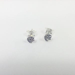 pandora sparkling moon & star stud earrings silver ale s925