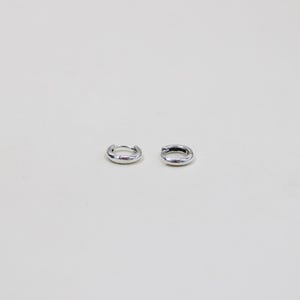 pandora 925 silver round huggie hoop earrings