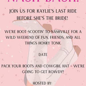 Invitaciones para Nash Bash