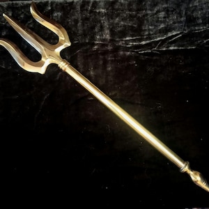 Estatua de Trishul de latón – Tridente del Señor Shiva, decoración espiritual hindú, símbolo sagrado
