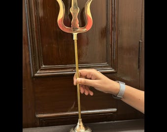 シヴァ神のトライデント | プージャルーム用3.5インチトリシューラ