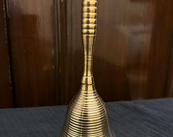 Handmade Brass Temple Bell – Meditation & Aarti Handbell for Spiritual Home Décor