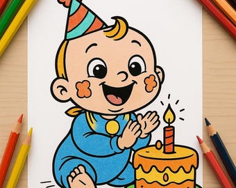 Ausmalbilder Babys – Descargar PDF para Kinder (5–8 años) / Süße Malvorlagen zum Ausdrucken / Kindergarten & Grundschule (7 imágenes)
