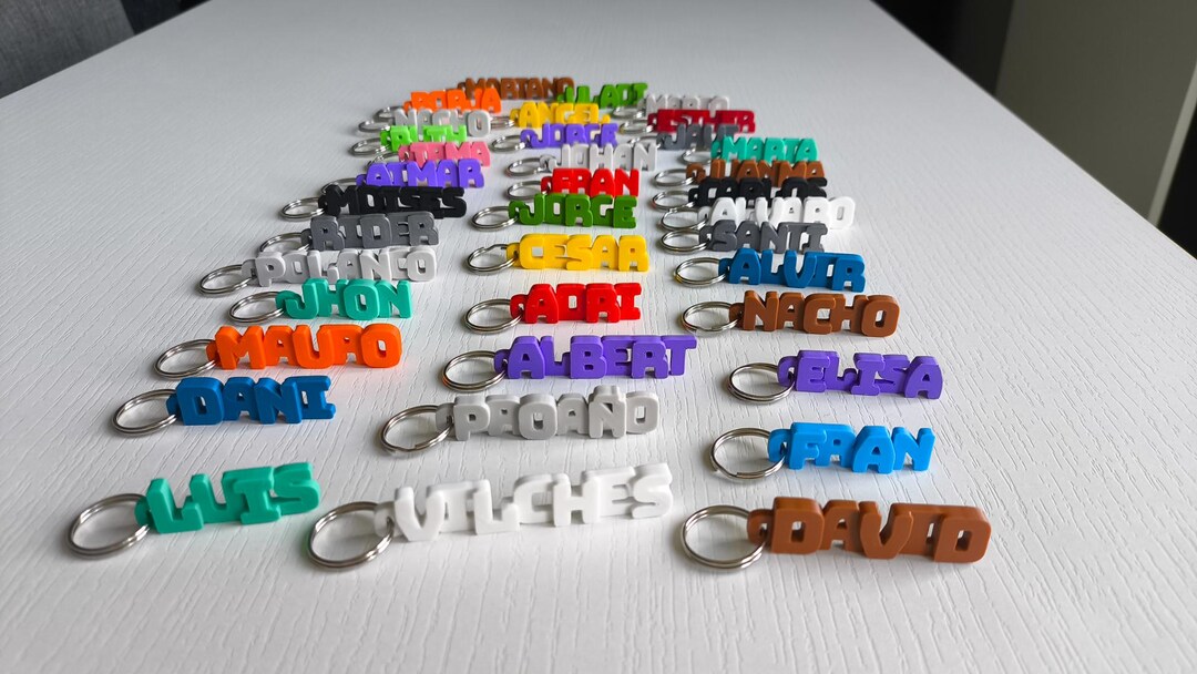 Personalized 3D Printed Name Keychain – Custom Name Keyring Gift ...