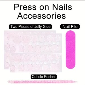 3D Floral Press On Nails: Green Plant Luxury Acrylic Nails image 9