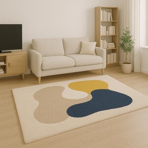 Modern Hand Tufted Rugs 100% Wool Area Rugs | Bedroom Rugs, Living Room Rugs, Kid&#39;s Room Rugs, Office Room Rugs | 5x8 rugs, 6x9 rugs |l