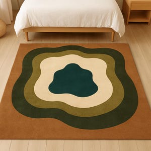 Irregular Hand Tufted Rugs 100% Wool Area Rugs | Bedroom Rugs, Living Room Rugs, Kid&#39;s Room Rugs, Office Room Rugs | 5x8 rugs, 6x9 rugs |