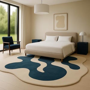 Irregular Hand Tufted Rugs 100% Wool Area Rugs | Bedroom Rugs, Living Room Rugs, Kid&#39;s Room Rugs, Office Room Rugs | 5x8 rugs, 6x9 rugs |