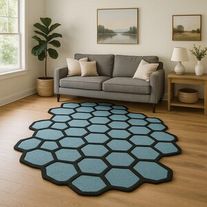 Black Hand Tufted Rugs 100% Wool Area Rugs | Bedroom Rugs, Living Room Rugs, Kid&#39;s Room Rugs, Office Room Rugs | 5x8 rugs, 6x9 rugs |