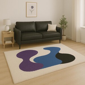 Modern Hand Tufted Rugs 100% Wool Area Rugs | Bedroom Rugs, Living Room Rugs, Kid&#39;s Room Rugs, Office Room Rugs | 5x8 rugs, 6x9 rugs |l