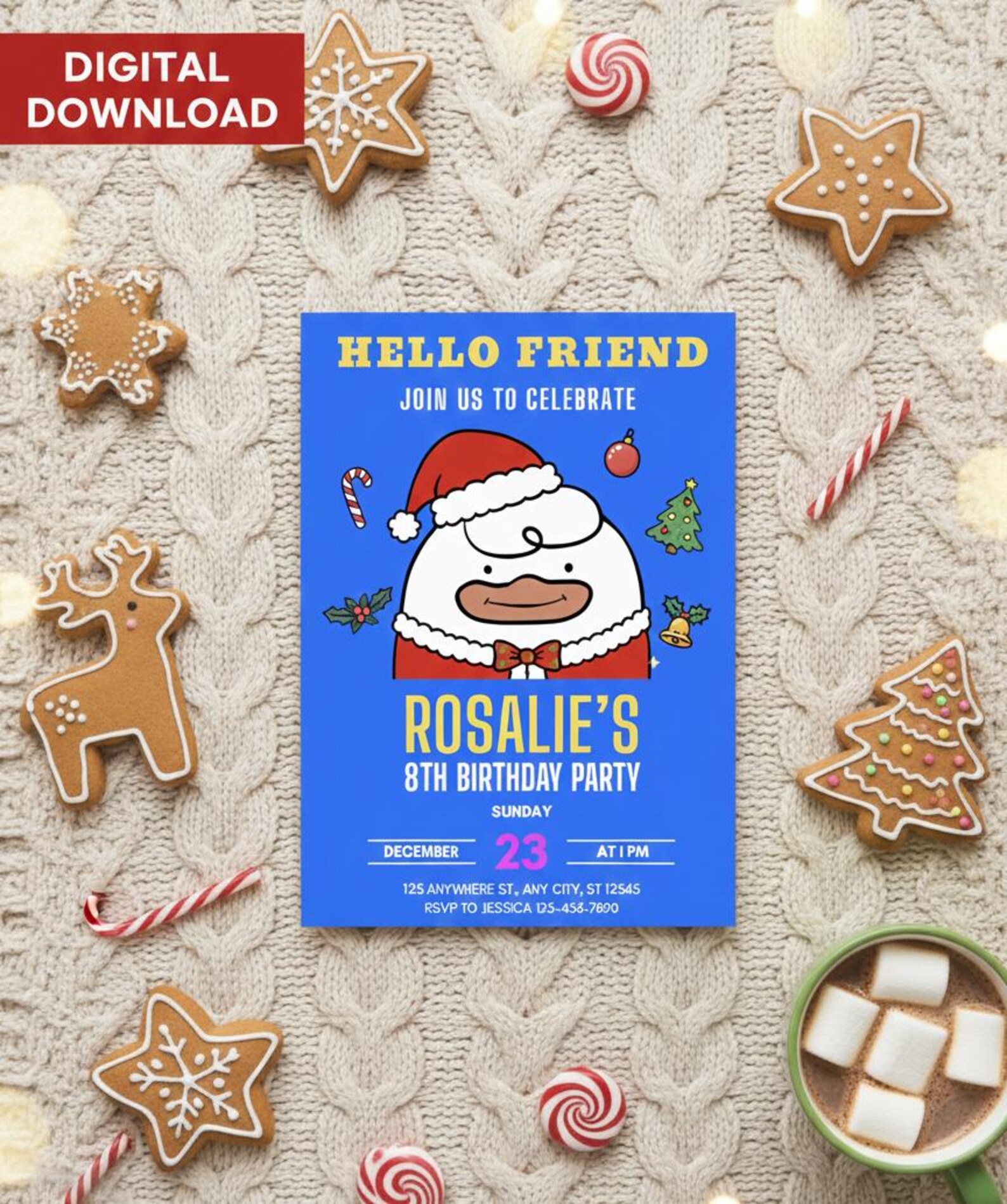 KPOP Demon Hunters Hello Friend Derpy Duck Card | Holiday Version - Etsy